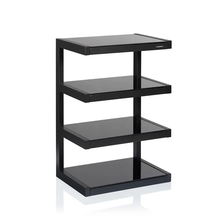 Norstone ESSE Hi-Fi Rack 4 Black Glass Shelves