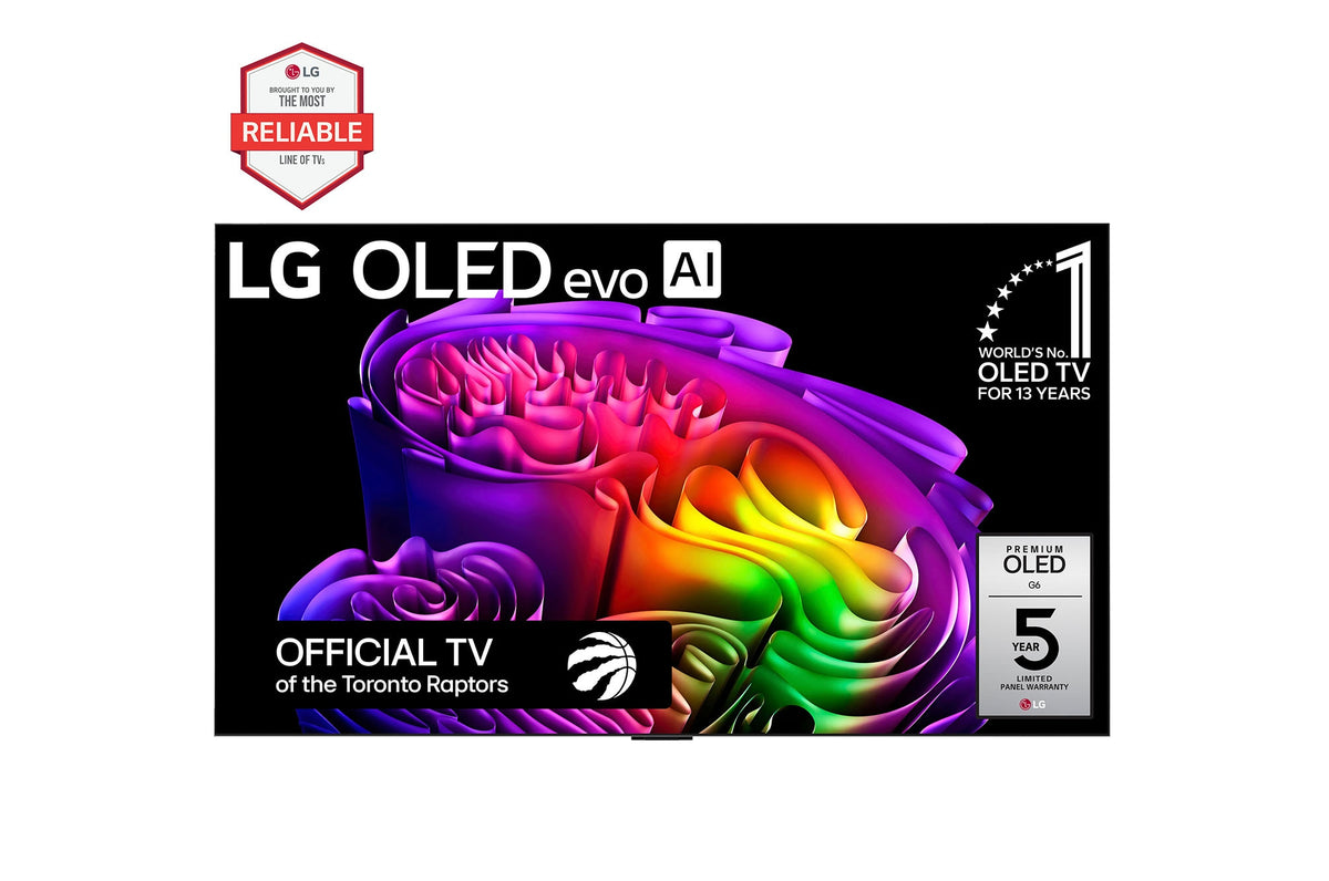 LG OLED evo AI G6 55" 4K Smart TV (OLED55G6WUA), front view