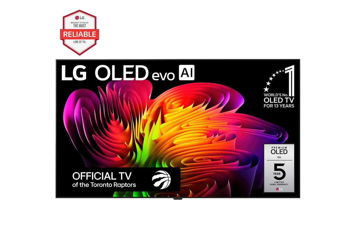 LG OLED evo AI W6 Wallpaper TV 83" 4K Smart TV (OLED83W6PUA), front view