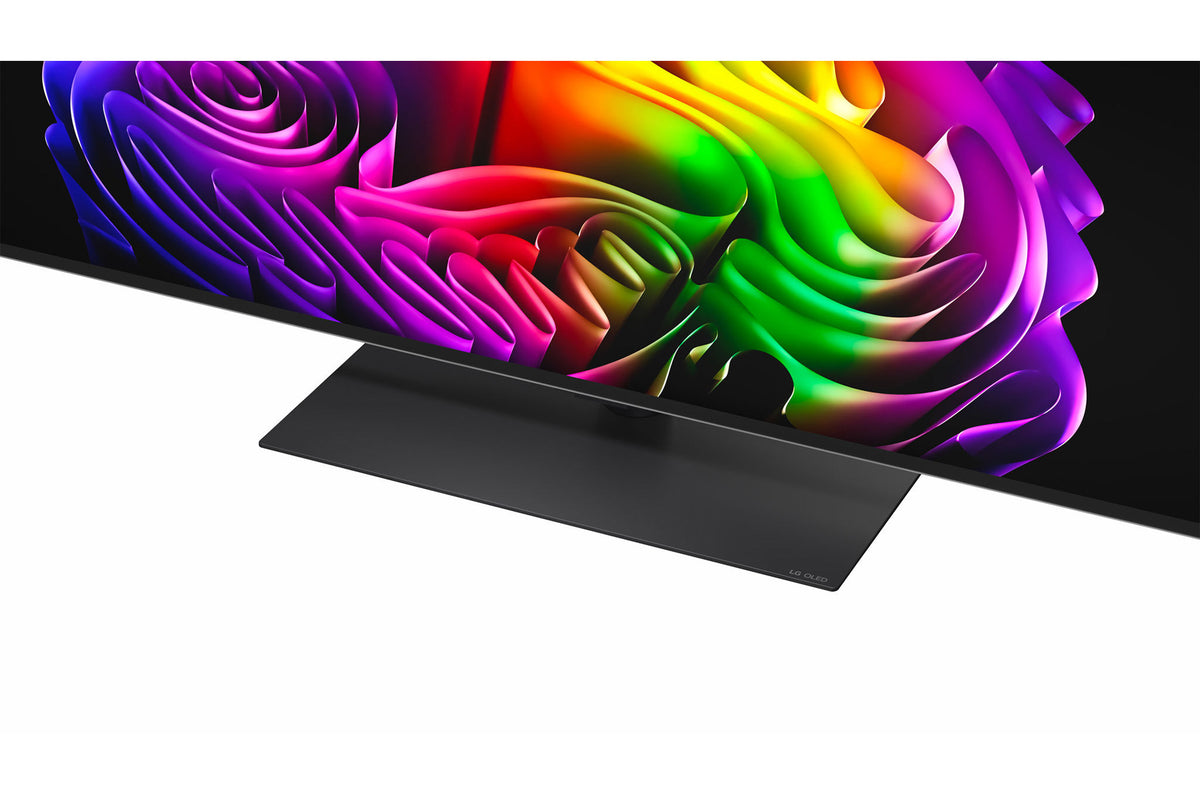 LG OLED evo AI G6 55" 4K Smart TV (OLED55G6SUB), angled view with stand