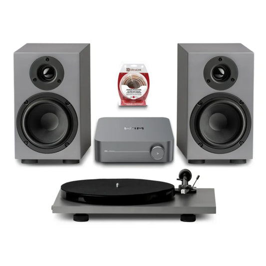 Pro-Ject E1 Phono SE Turntable, Speaker Box 5 E And WiiM Amp Bundle