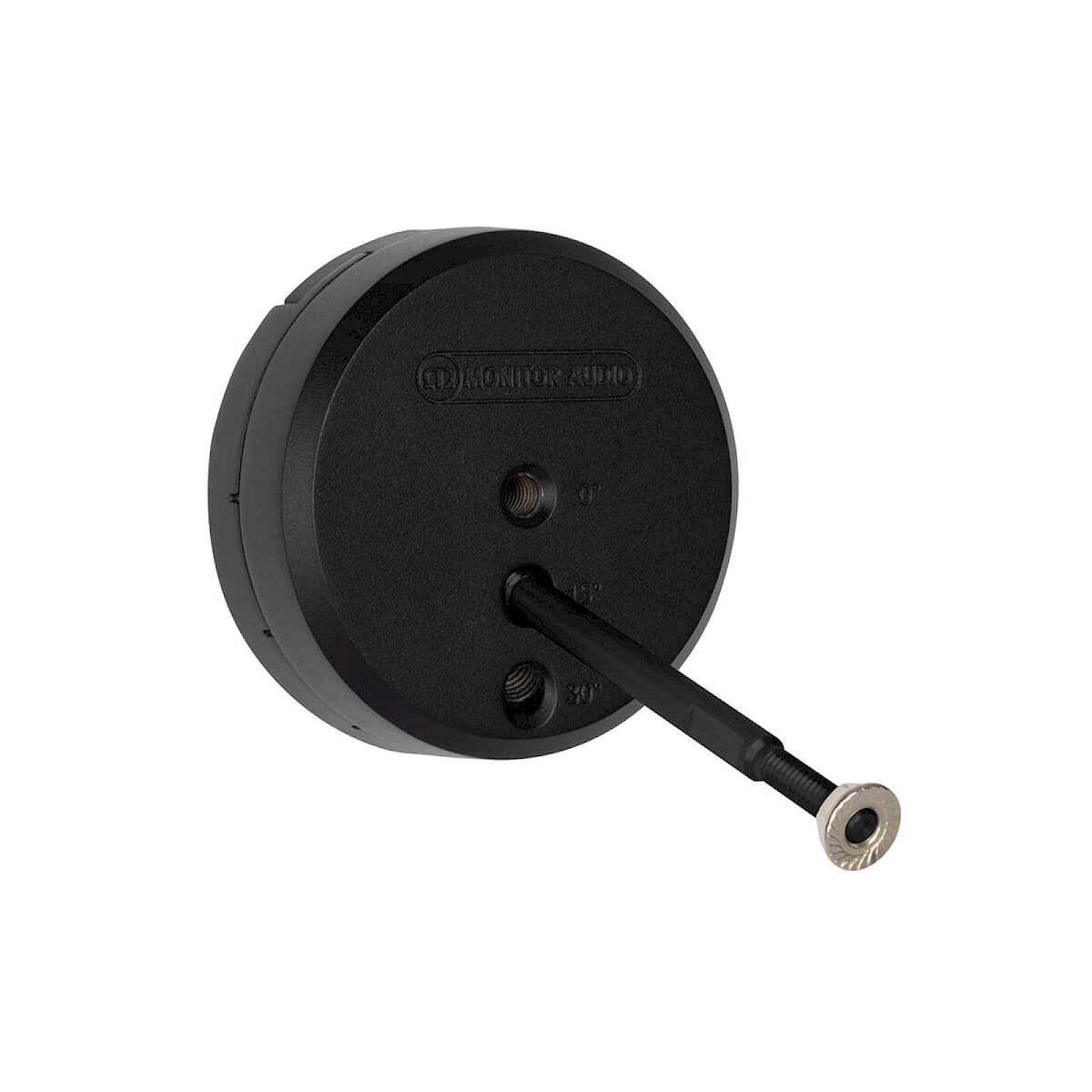 Monitor Audio FIX-M Speaker Wall Mount in Black, angled view at 15 degrees