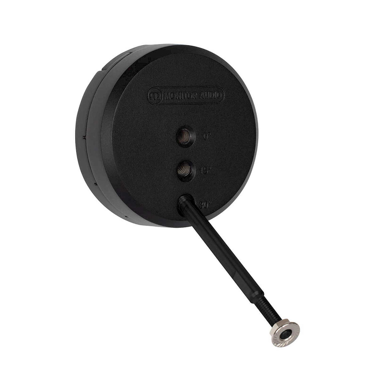 Monitor Audio FIX-M Speaker Wall Mount in Black, angled view at 30 degrees