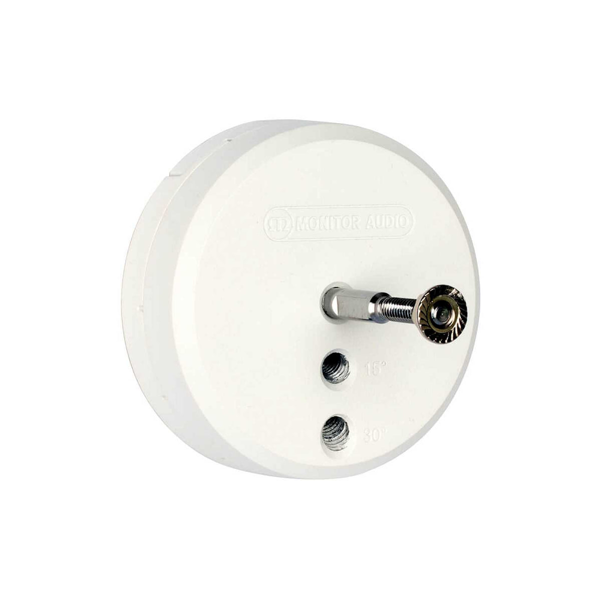 Monitor Audio FIX-M Speaker Wall Mount in White, angled view