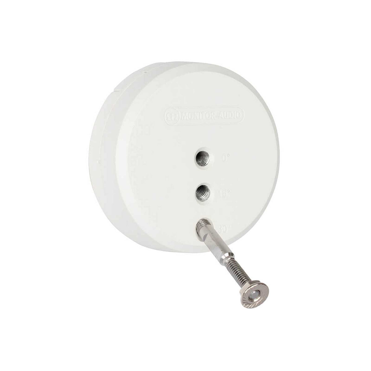 Monitor Audio FIX-M Speaker Wall Mount in White, rear view showing angle positions