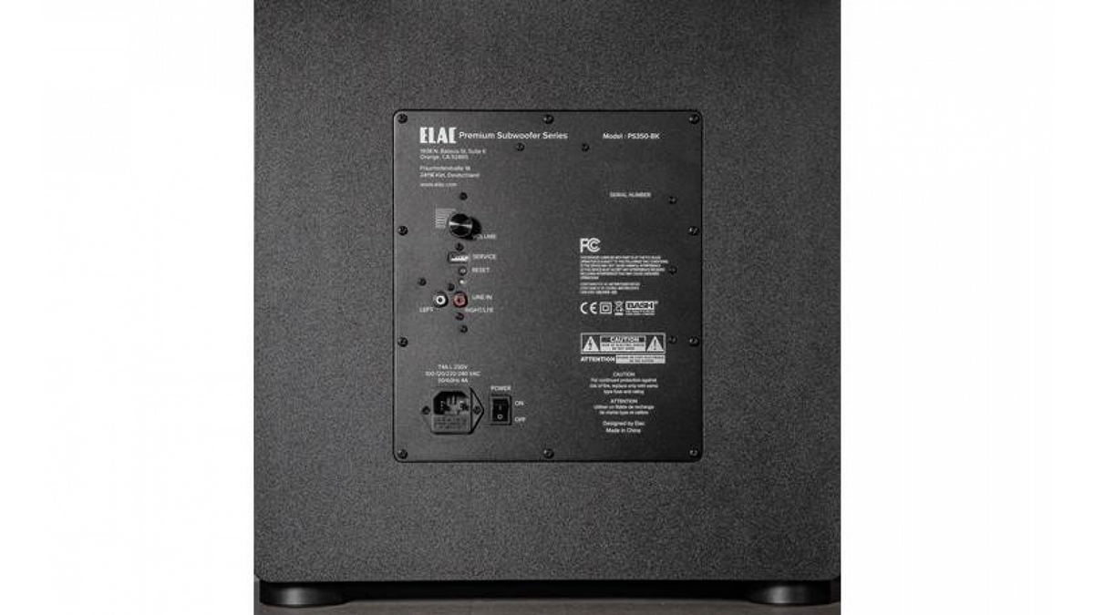 Elac PS350 in Black, rear view