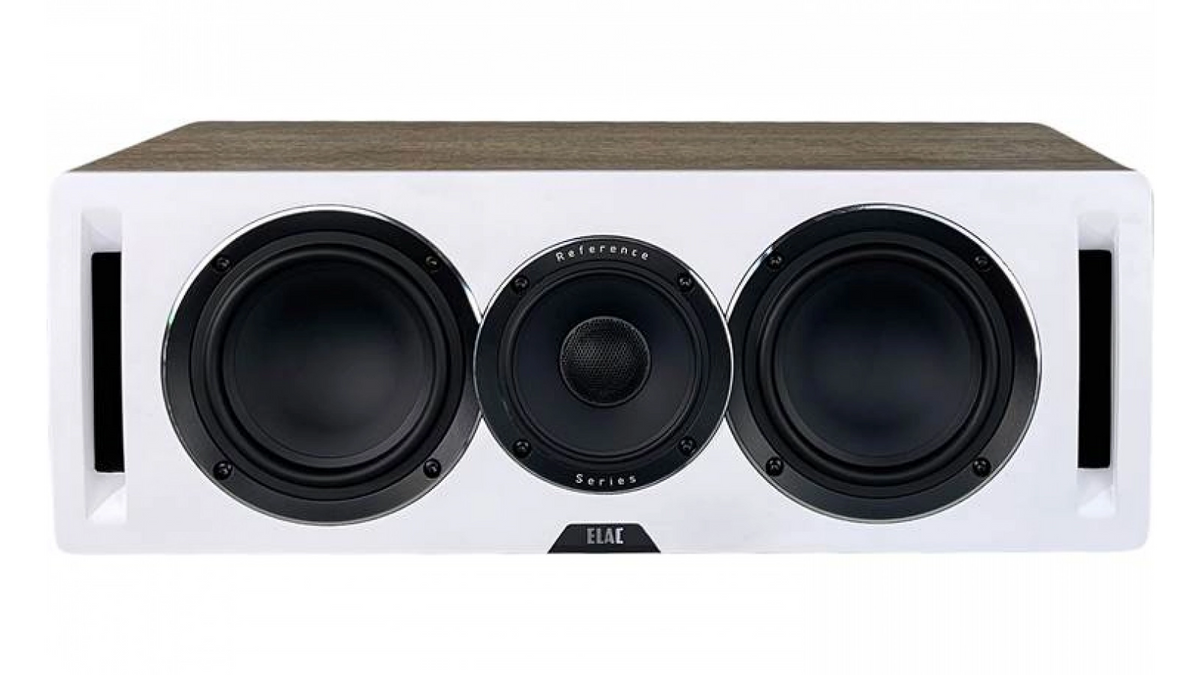 Elac UCR52 in Oak-White, front view