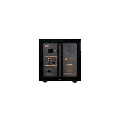 Monitor Audio Anthra W10 in High Gloss Black, rear view