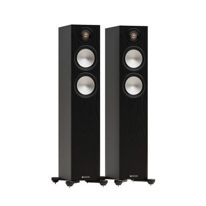 Monitor Audio Bronze 300 7G in Black, angled view