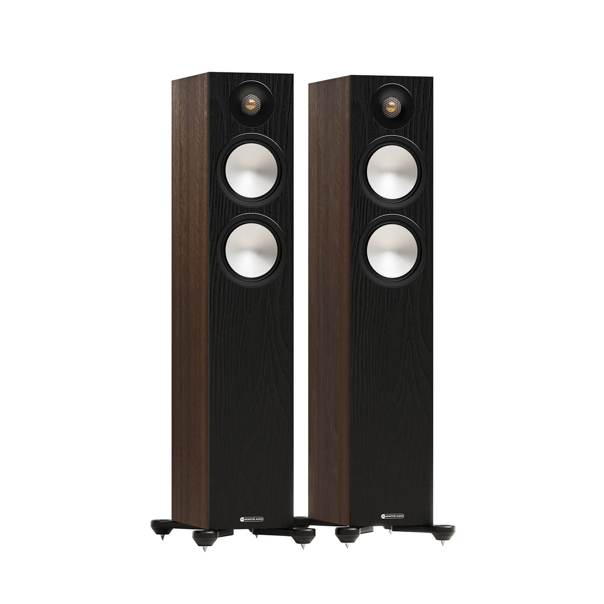 Monitor Audio Bronze 300 7G in Walnut, angled view