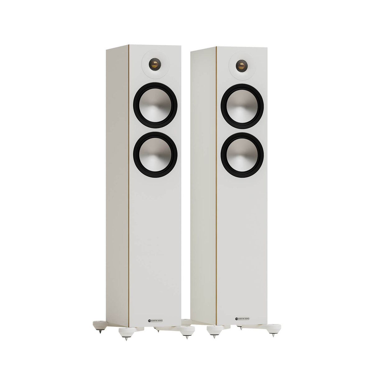 Monitor Audio Bronze 300 7G in White, angled view