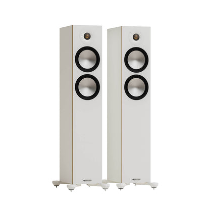 Monitor Audio Bronze 300 7G in White, angled view