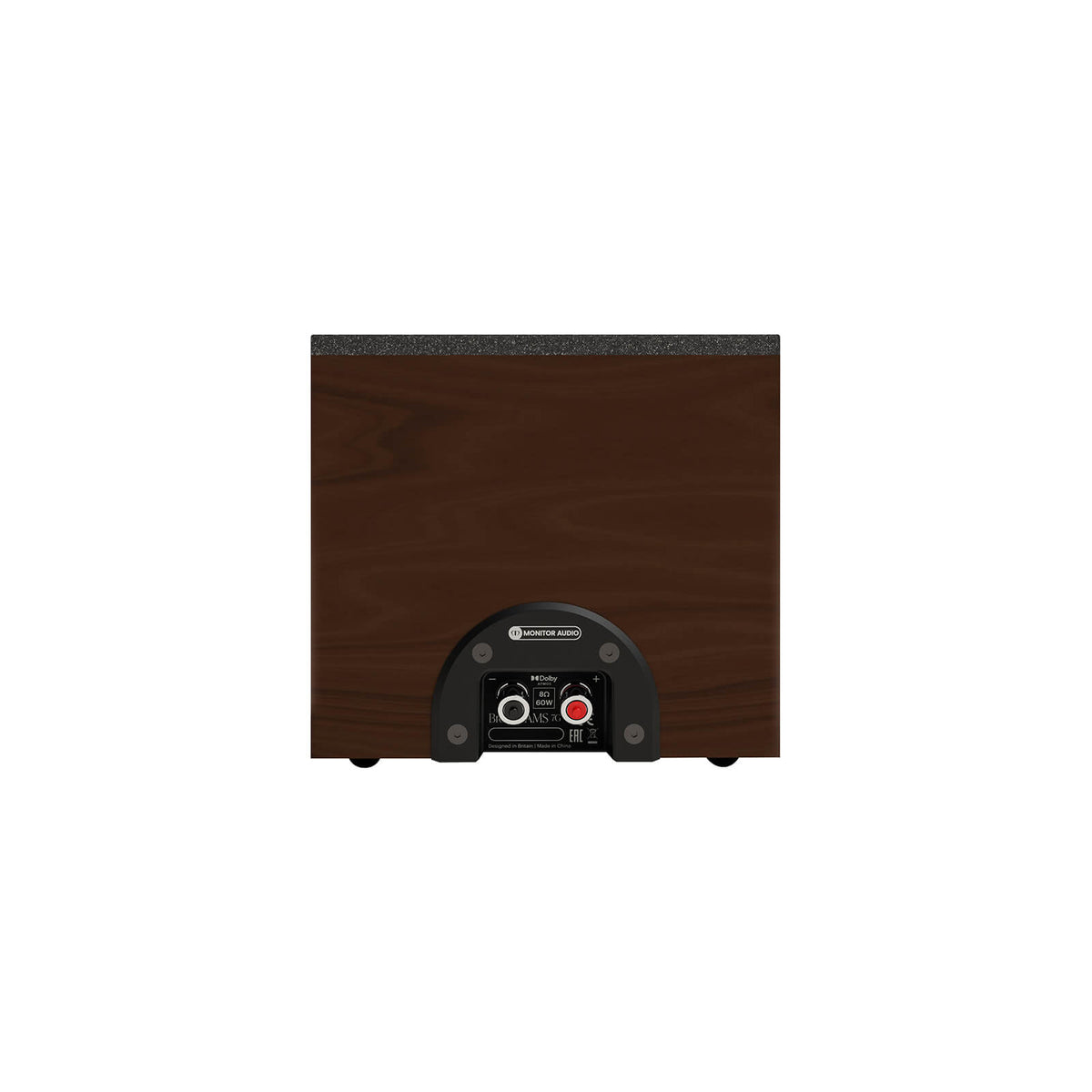 Monitor Audio Bronze AMS 7G in Walnut, rear view