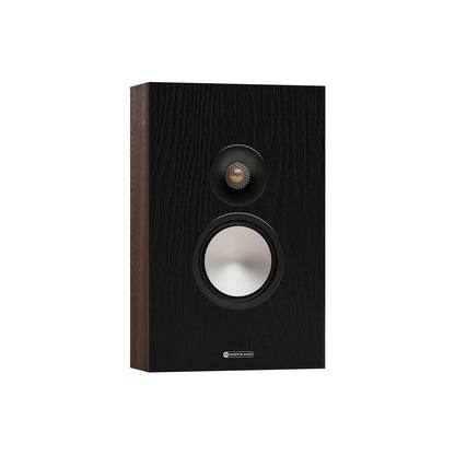 Monitor Audio Bronze On-Wall 7G in Walnut, angled view