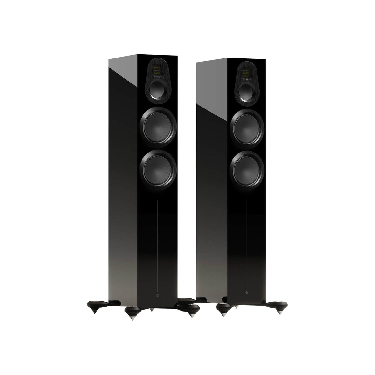 Monitor Audio Gold 300 6G in High Gloss Black, angled view