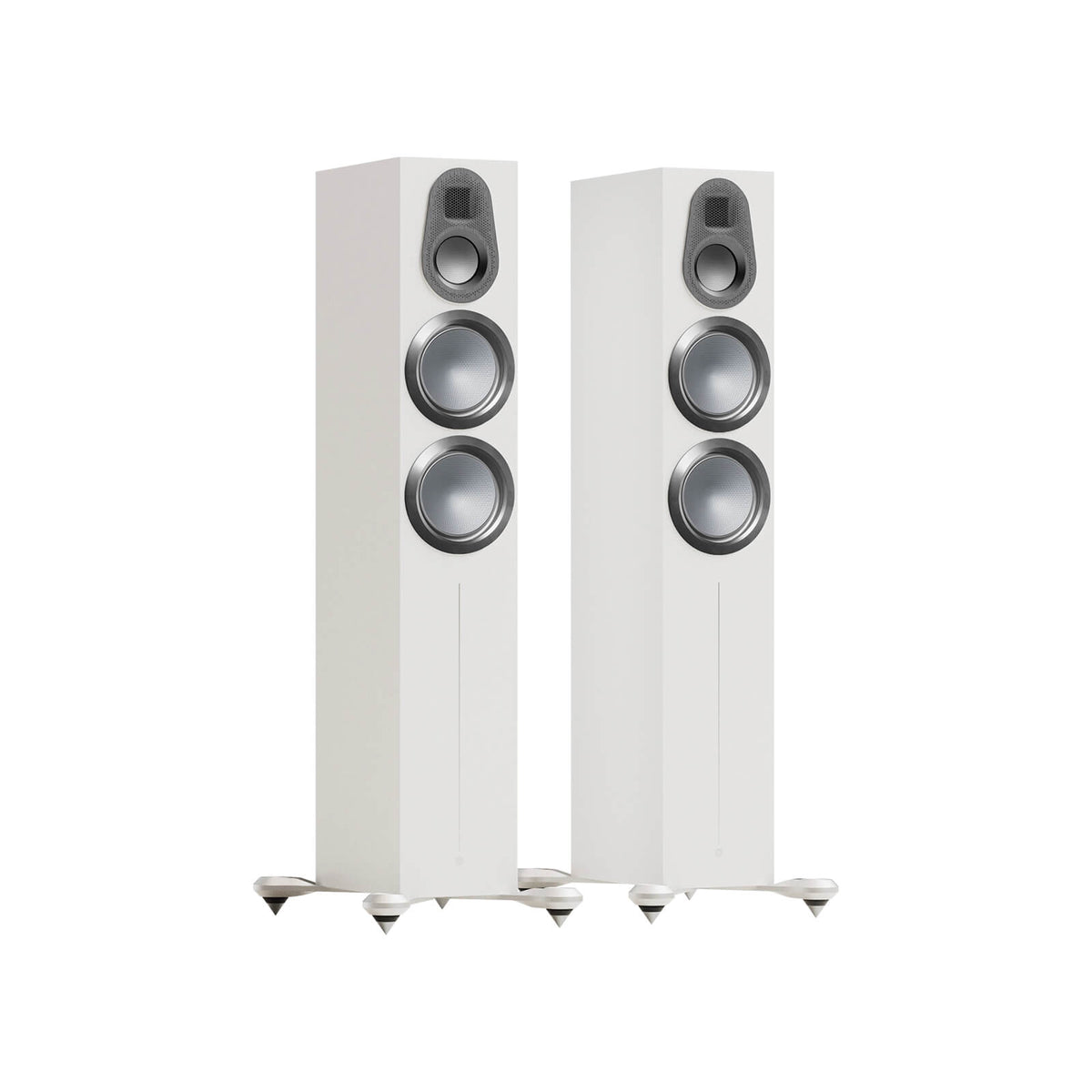 Monitor Audio Gold 300 6G in Satin White, angled view