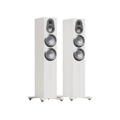 Monitor Audio Gold 300 6G in Satin White, angled view