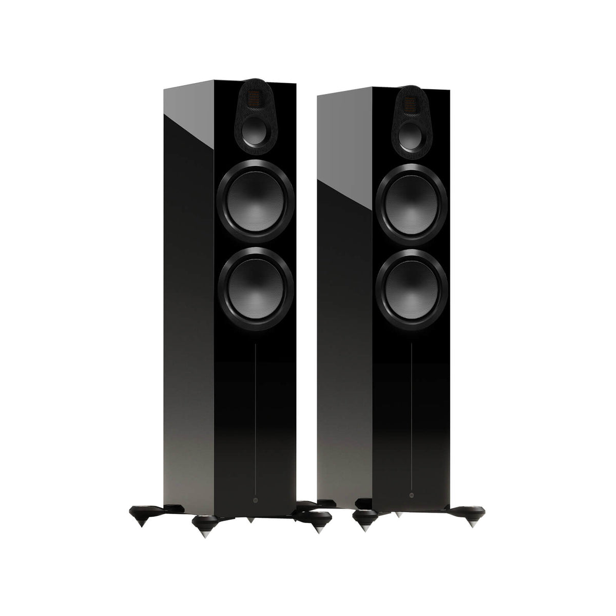 Monitor Audio Gold 500 6G in High Gloss Black, angled view