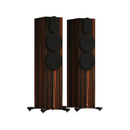 Monitor Audio Gold 500 6G in Macassar, angled view with grilles