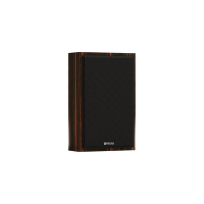 Monitor Audio Gold On-Wall 6G in Macassar, angled view with grilles