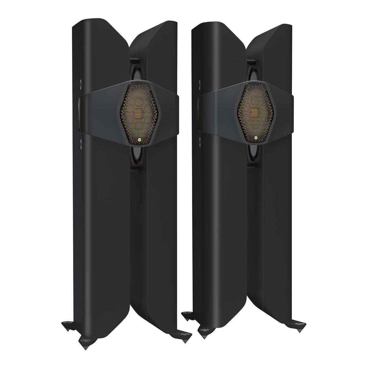 Monitor Audio Hyphn in Matte Black, angled view