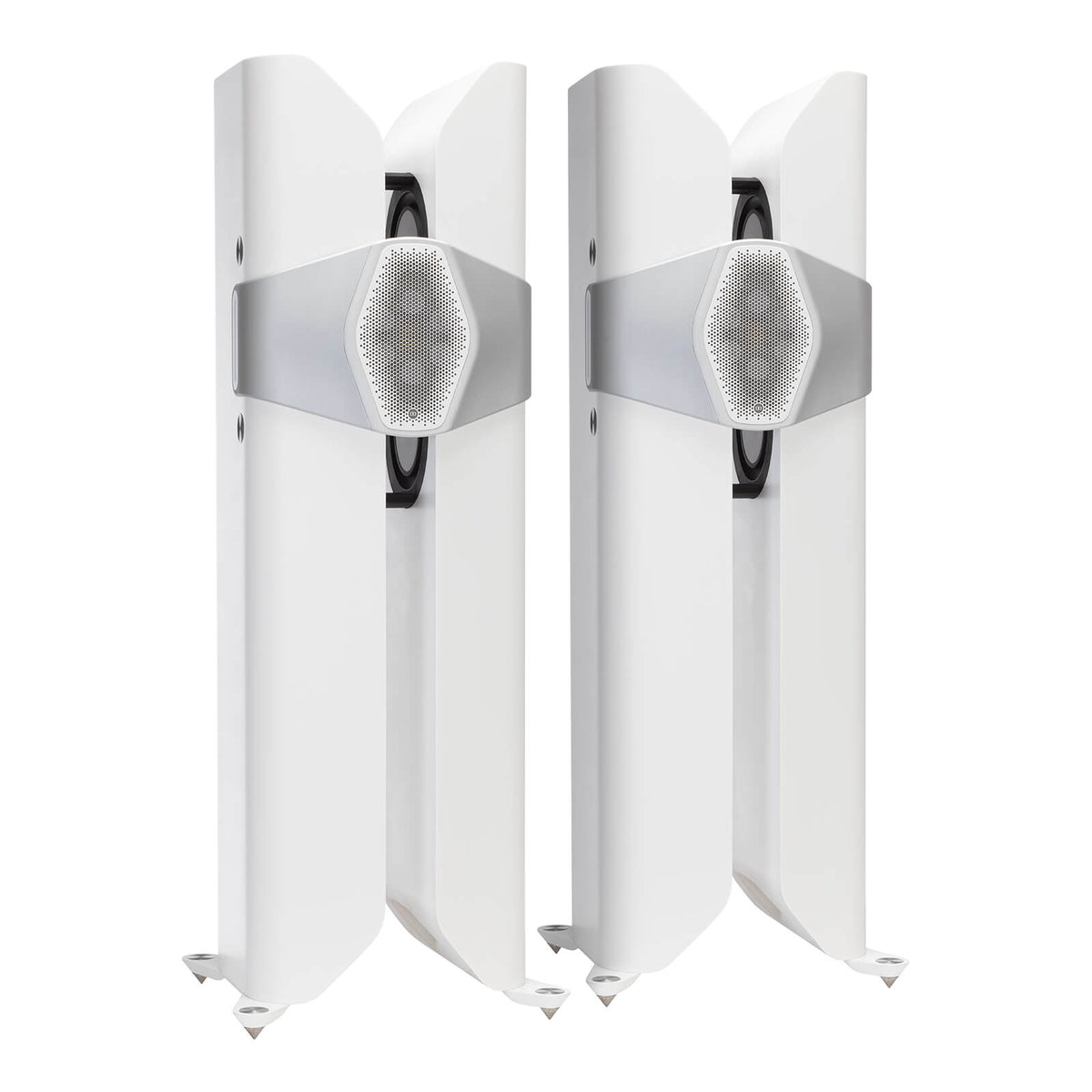 Monitor Audio Hyphn in Pure Satin White, angled view