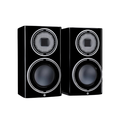 Monitor Audio Platinum 100 3G in Piano Black, angled view