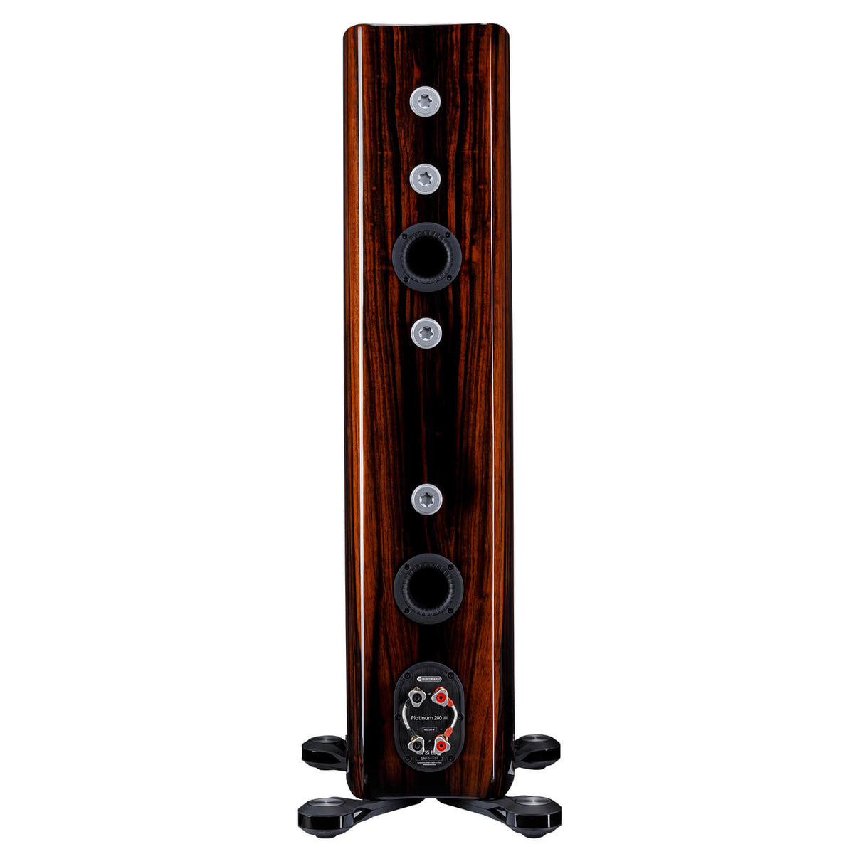 Monitor Audio Platinum 200 3G in Piano Ebony, rear view