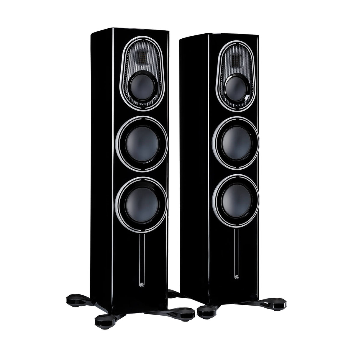 Monitor Audio Platinum 200 3G in Piano Black, angled view