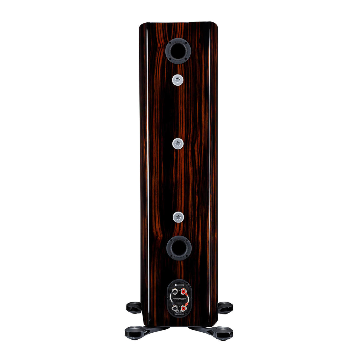 Monitor Audio Platinum 300 3G in Piano Ebony, rear view