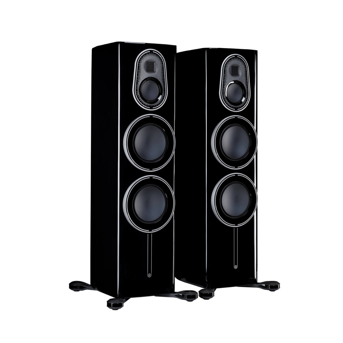 Monitor Audio Platinum 300 3G in Piano Black, angled view