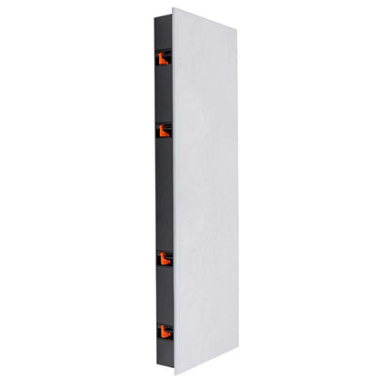 Monitor Audio Platinum In-Wall 3G, angled view, vertical, with grille