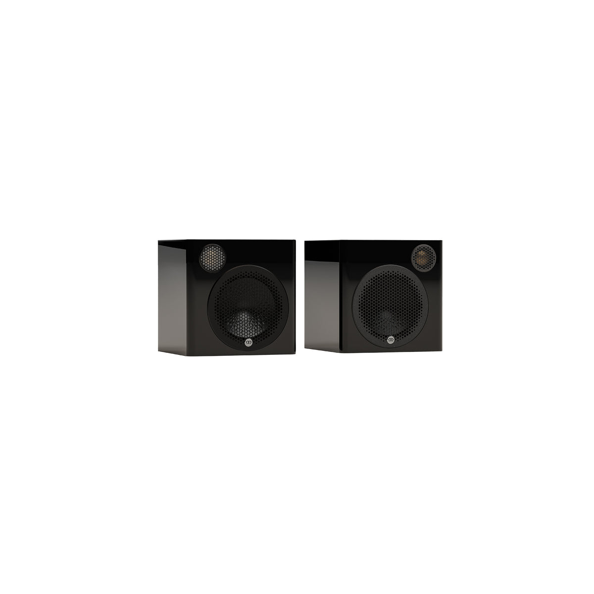 Monitor Audio Radius 1 4G in High Gloss Black, angled view