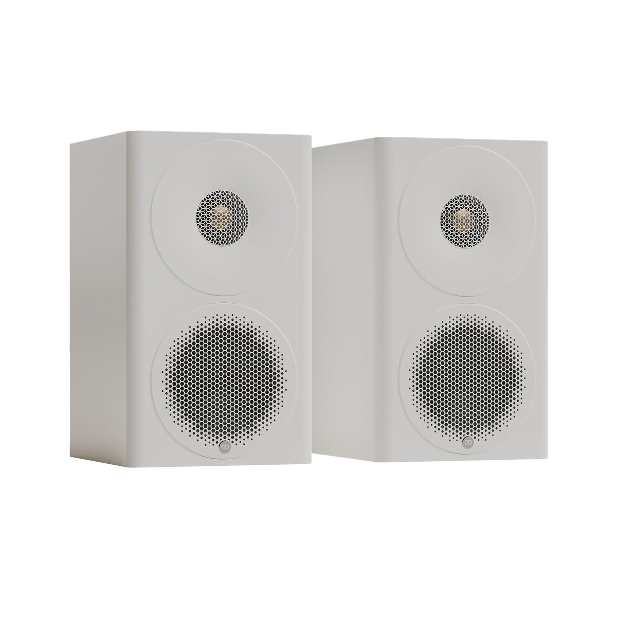 Monitor Audio Radius 3 4G in Satin White, angled view