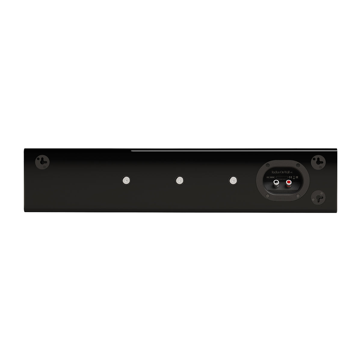 Monitor Audio Radius On-Wall 4G in High Gloss Black, rear view