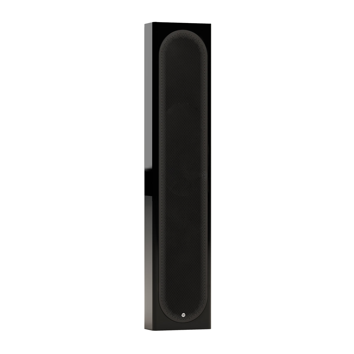 Monitor Audio Radius On-Wall 4G in High Gloss Black, angled view