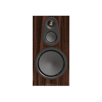 Monitor Audio Silver 100 8G in European Walnut, front view