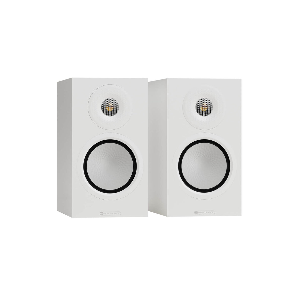 Monitor Audio Silver 50 8G in Satin White, angled view