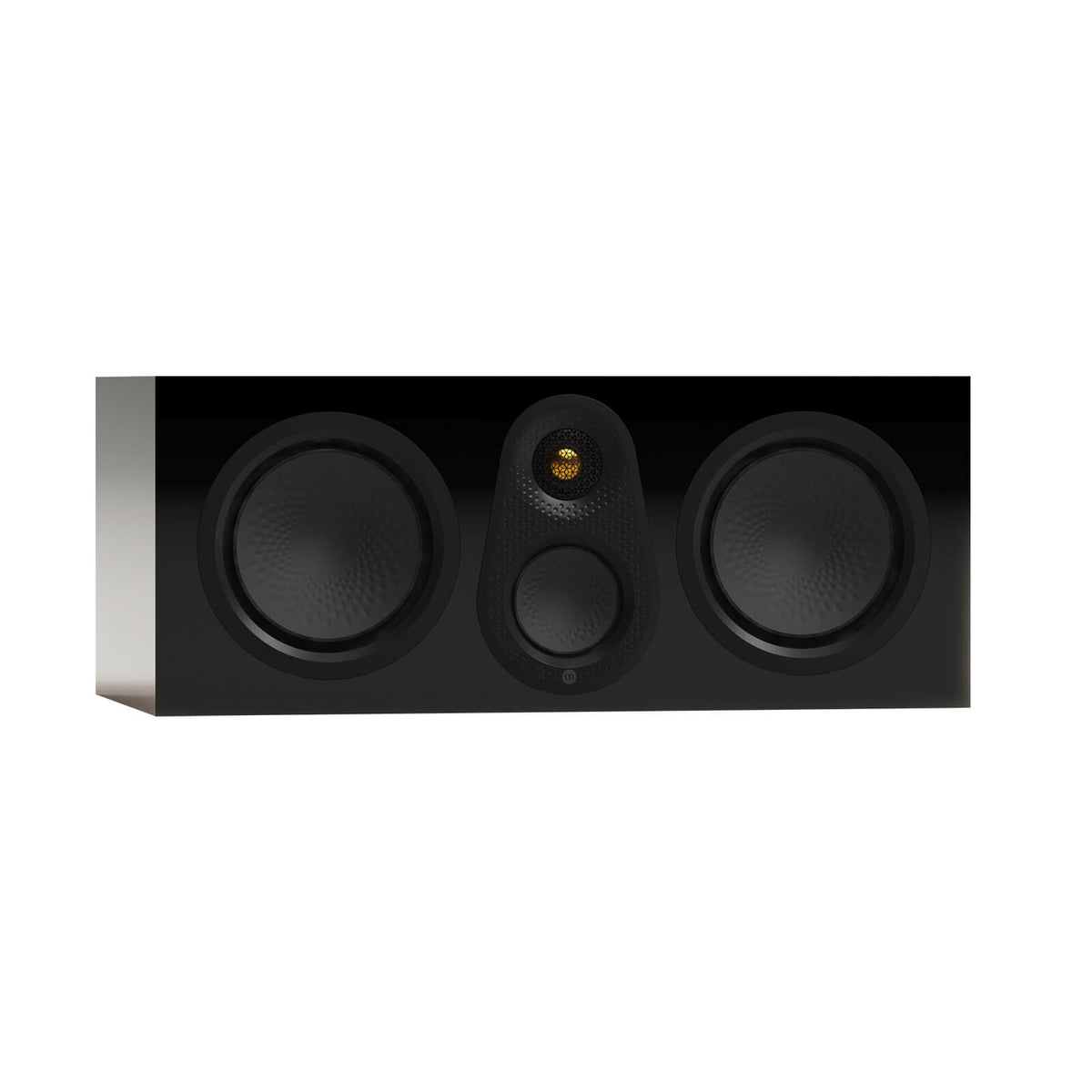 Monitor Audio Silver Centre 8G in High Gloss Black, angled view