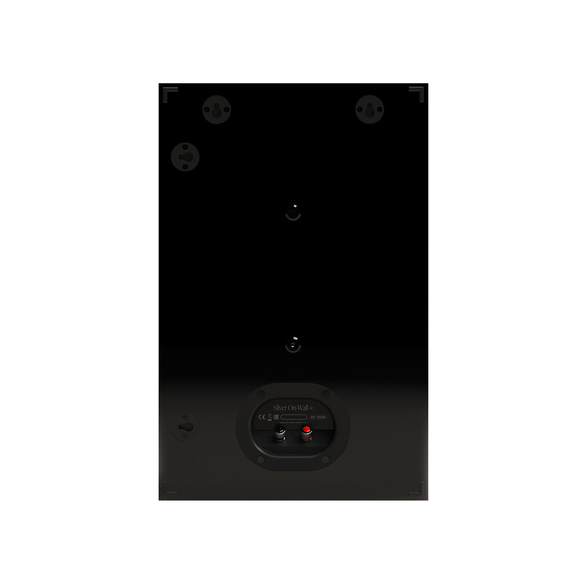 Monitor Audio Silver On-Wall 8G in High Gloss Black, rear view