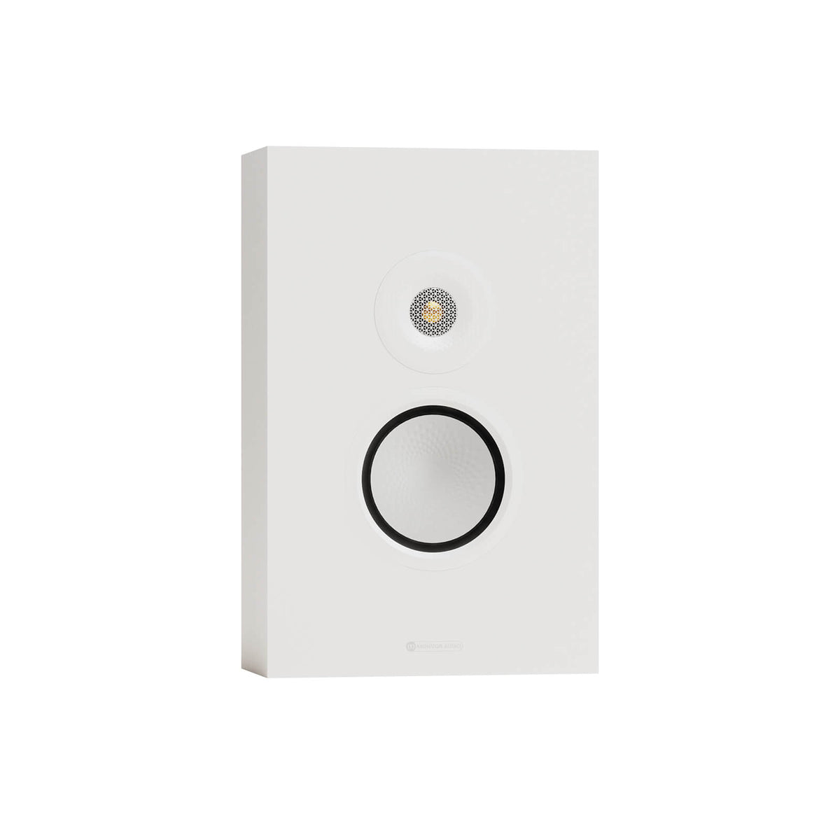 Monitor Audio Silver On-Wall 8G in Satin White, angled view