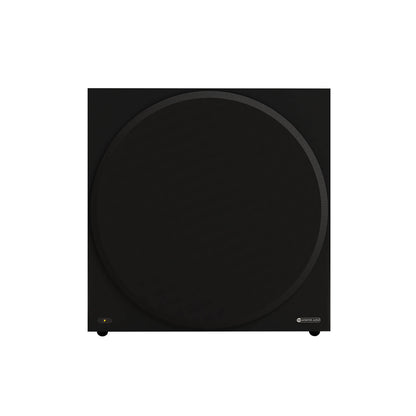 Monitor Audio Vestra W15 in Matte Black, front view with grille