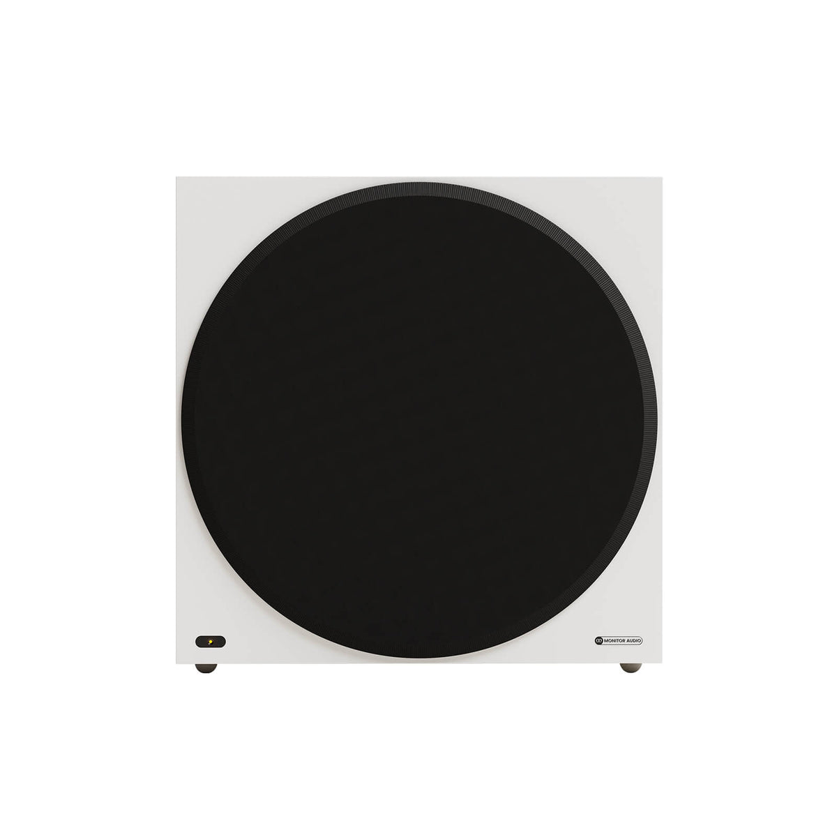 Monitor Audio Vestra W15 in Matte White, front view with grille
